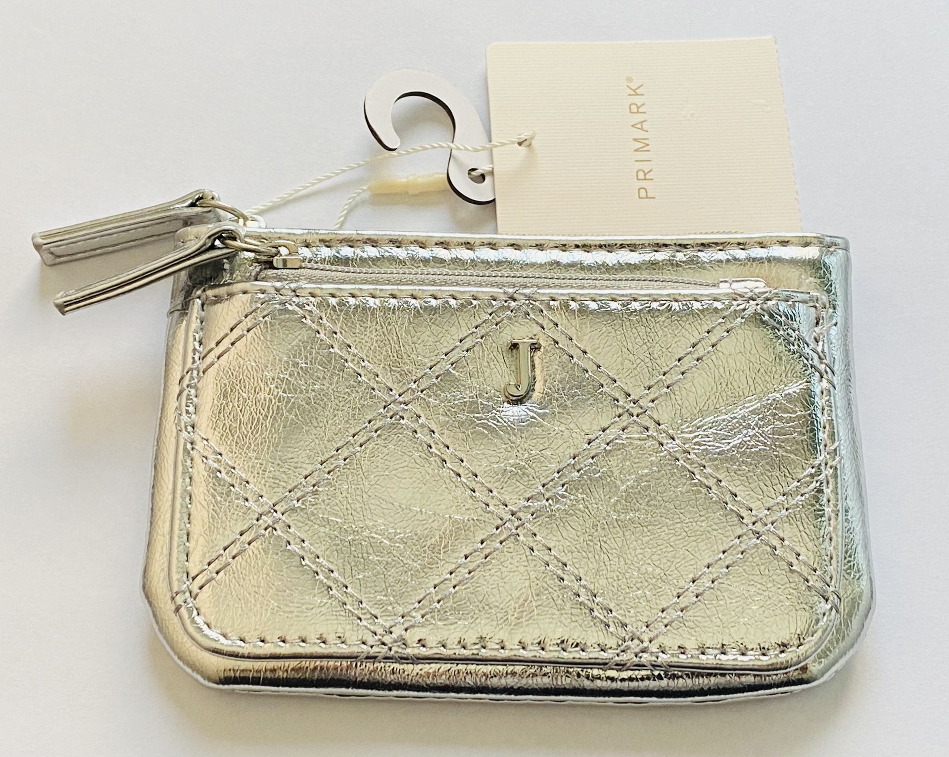 Primark Silver Letter “J” Coin Purse New with Tags
