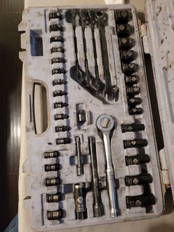 Stanley Black Chrome Socket Set