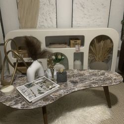 Faux Marble Coffee Table 
