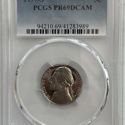 PR69DCAM 1977-S 5C Jefferson Nickel Proof PCGS Blue Label