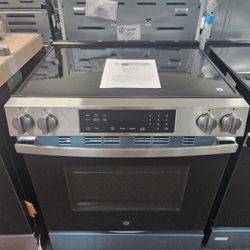 30 in. 5 Burner Element Slide-ln Electric Range in Stainless Steel with Crisp Mode