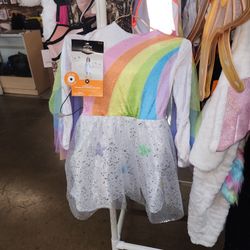 Childs Size L And M And 4-5 Toddler Unicorn Light Up Costume