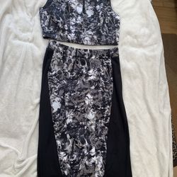New BEBE Outfit Crop Top And Pencil Skirt L 10