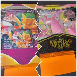 Pokémon Alakazam V Box +  Shining Fates Shiny Crobat VMAX Box (Sealed)