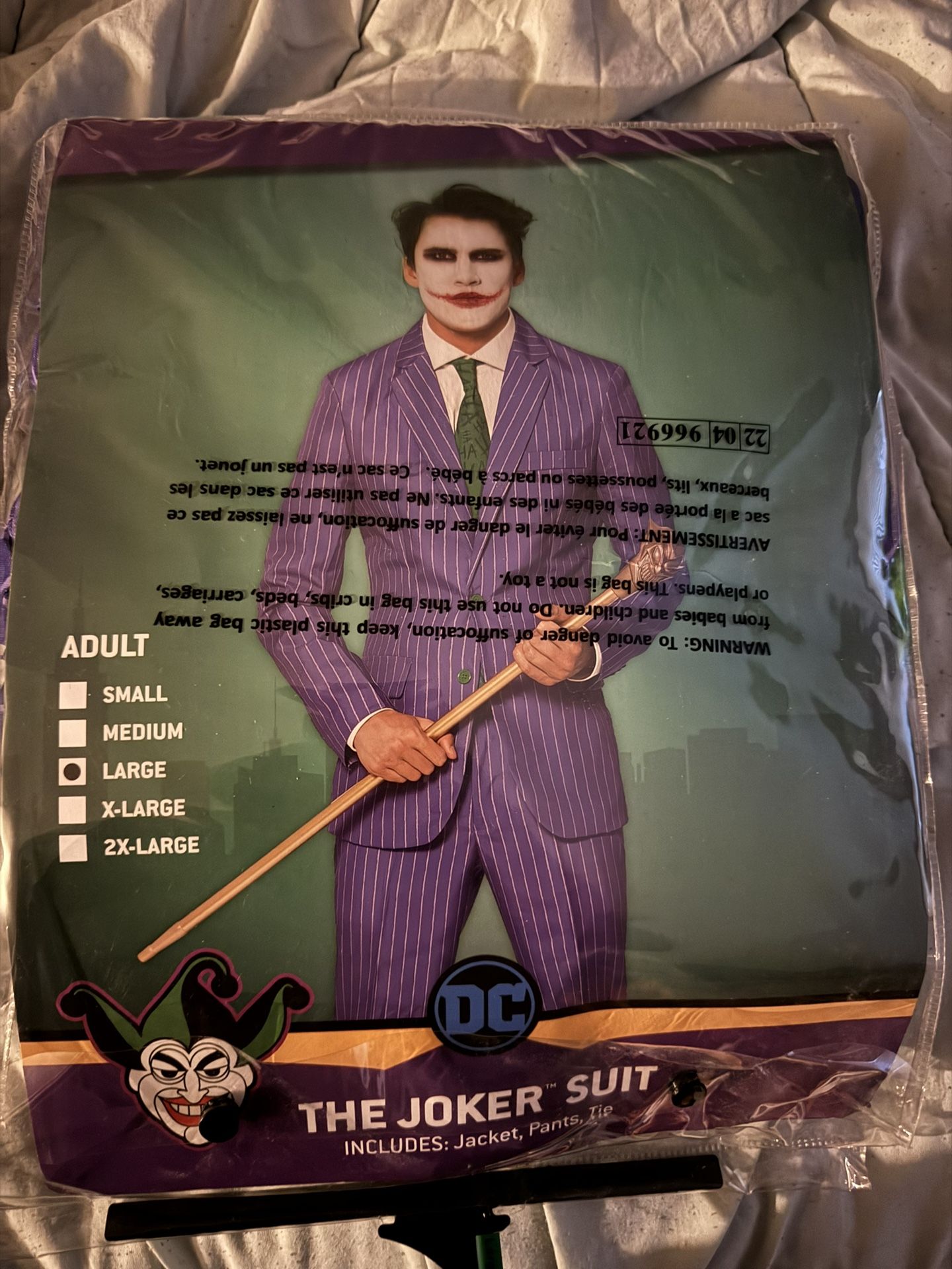 Large Adult Halloween Costume The Joker Suit - Batman