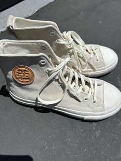 PF Flyers sz 7 women hi top cream color