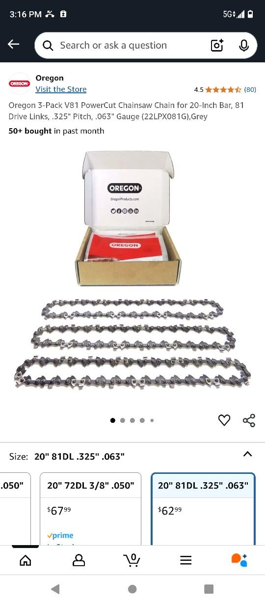 Chains For Chainsaw / Cadenas De Motosierra