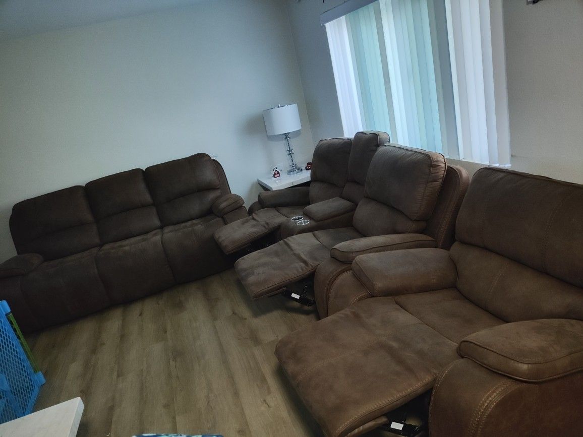 Sala Reclinable De 3Piezas