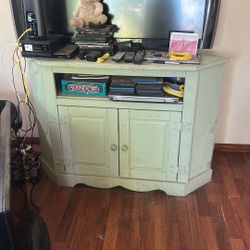 Green Hutch Cabinet Free Standing 