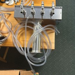 4 Tap Beer Kegerator SS Tap Tower, 