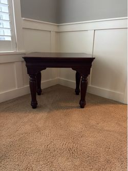 Wood side table with some damage