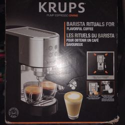 New sealed Krups Divine Pump Espresso Maker, Stainless Steel,