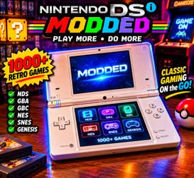 Nintendo DSi – Over 1,000 games installed– NDS, GBA, GBC, NES, SNES & Genesis - Pristine Nintendo DS