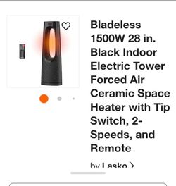 Lasko Bladeless 1500W Ceramic Tower Space Heater