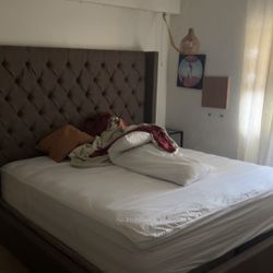 Cal King Bed Frame + Mattress 