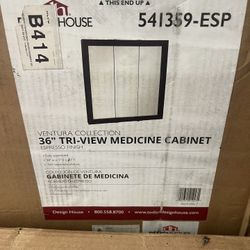 36 TRI VIEW MEDICINE CABINET WORTH
