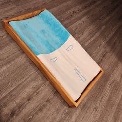 Diaper Changing Pad & Customized Solid Wooden Tray