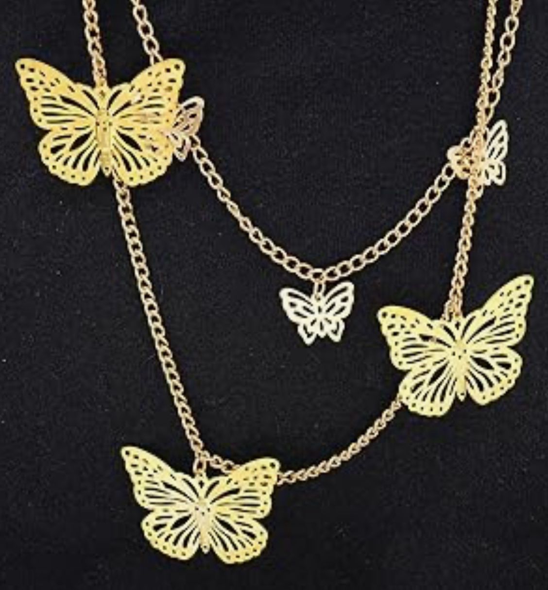 Gold Butterfly Punk Trouser Chain - Stylish and Functional Jeans Wallet Chain