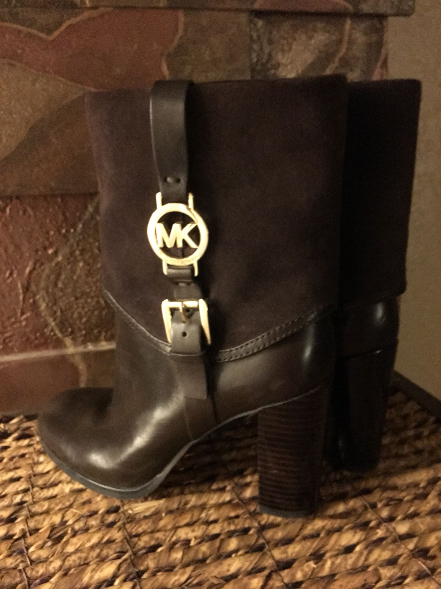 Michael Kors Brown Leather Booties