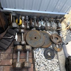 Dumbbells And Weights Selling All Together 