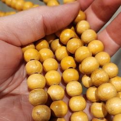 Long Strand Of Wooden Beads
