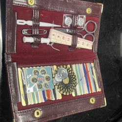 Vintage Hubbell Pulsecom Advertising promo Mending Sewing Kit Pouch