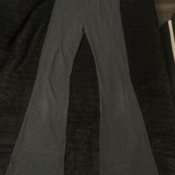 High rise dark grey flare leggings