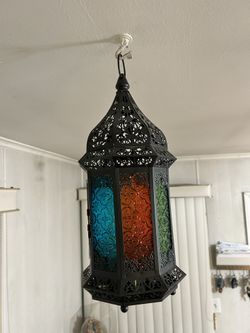 Moroccan Stained Glass Lantern