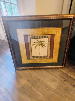Framed Palm Tree Wall Art