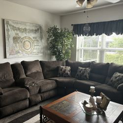 Barely Used Brown Sectional 