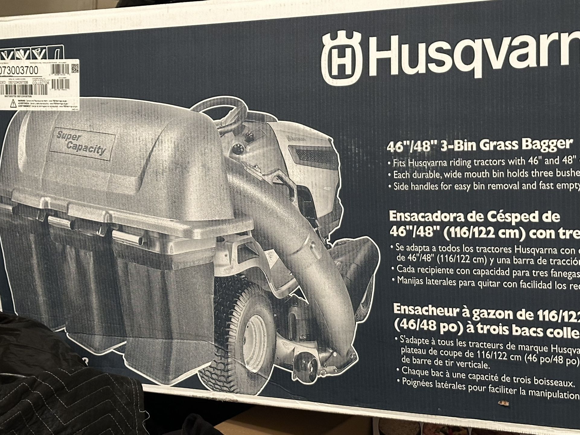 Husqvarna 46-48 inch deck 3 Bin Riding Mower Bagger