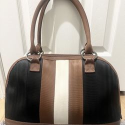 Rare Harveys Seatbelt Large Belle Satchel Stripely Bag Purse!
