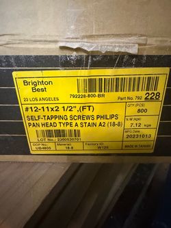 Stainless screws 2 1/2