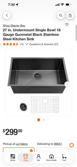 Glacier Bay 27 in. Undermount Single Bowl Kitchen Sink