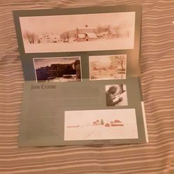 4 Vintage Jon Crane, Rapid City, S. Dakota Lithograph Prints 