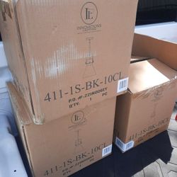 Innovations Lighting 411-1S-BK-10CL Newton-One Light Mini Pendant-14 Inches Wide