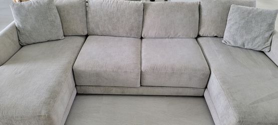 Crate And Barrel Gray Sectional Sofa