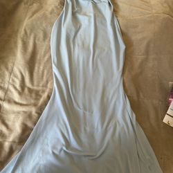 Long Sky Blue Dress 