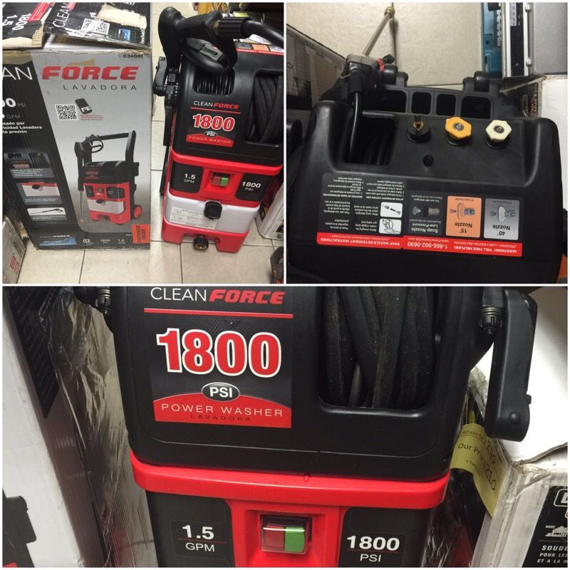Clean force 1800 psi electric pressure washer