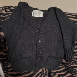  Mossimo Supply Company Dark Gray Sleeve Button Down Sweater Size M 