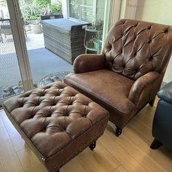 Pier One Imports Arm Chair + Ottoman