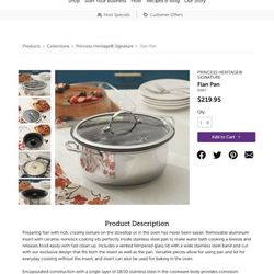 Princess House Flan Pan