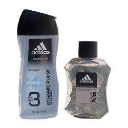 New Gift Set Men’s Adidas Dynamic Pulse Shower Gel & After-Shave Set