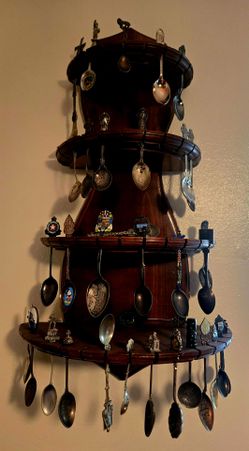 Miscellaneous Collectors Spoons w/ Display