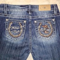 Miss Me Women’s Size 30 Bootcut Jeans Embroidered Rhinestone Pockets Excellent Condition