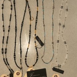 Isabella Adams Swarovski crystal Beaded Necklace, keyrings, Eyeglass Chains