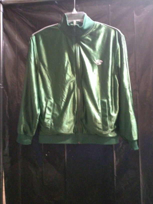 Old Navy Vintage Green Full Zip Track Jacket. Size 12.