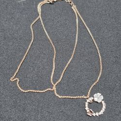 Custom 2 Row Rose Gold Anklet (14KR)