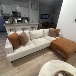 Couch / Sofa - Beige Slightly Used. Nice Size Couch For A Small Area Or Apartment.