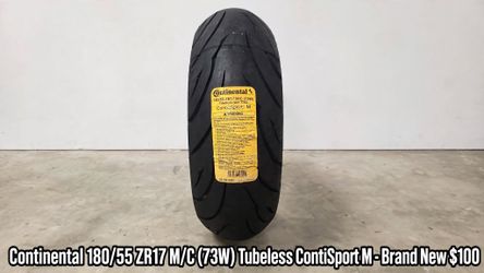 Continental ContiSport M Motorcycle Tire 180/55 ZR17